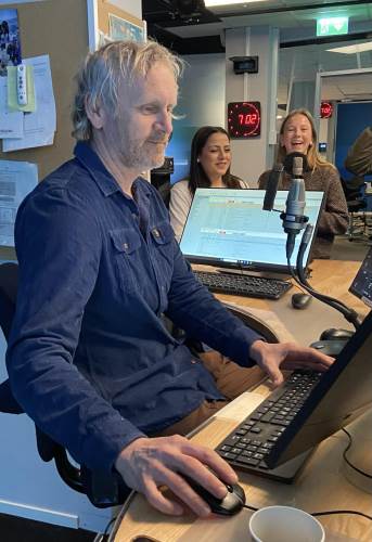 Hos NRK sørlandssendingen klokken 07.00. 